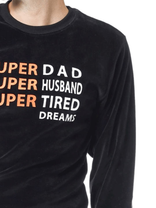 Dreams by Joyce Super Dad Χειμερινή Ανδρική Πιτζάμα Βελουτέ Dreams by Joyce Super Dad Χειμερινή Ανδρική Πιτζάμα Βελουτέ