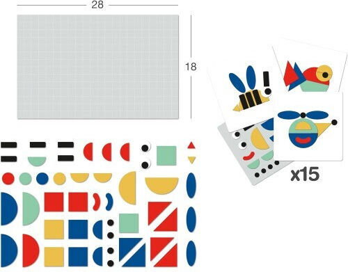 Apli Kids Μαγνητικό Παιχνίδι Κατασκευών Shapes για Παιδιά 3+ Ετών