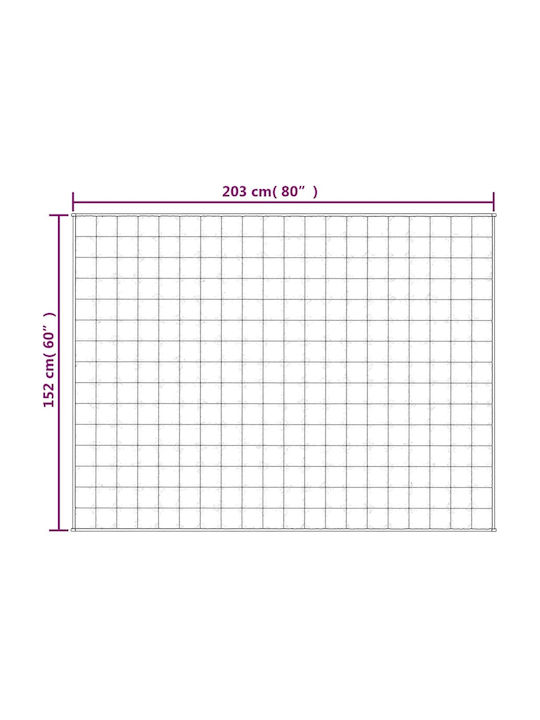 vidaXL Schwerkraft Decke Single 152x203cm Hellcreme