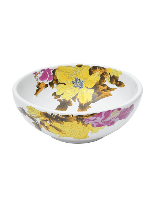 vidaXL Επικαθήμενος Νιπτήρας Κεραμικός 41x41cm Πολύχρωμος