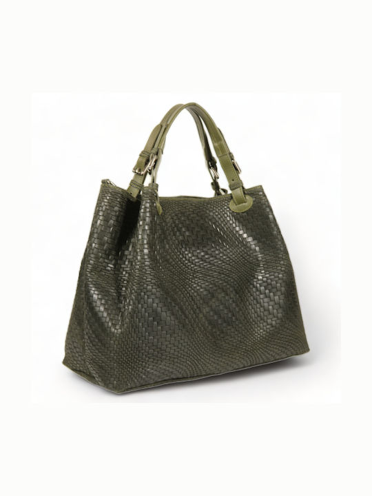 Passaggio Leather Leather Women's Bag Tote Khaki