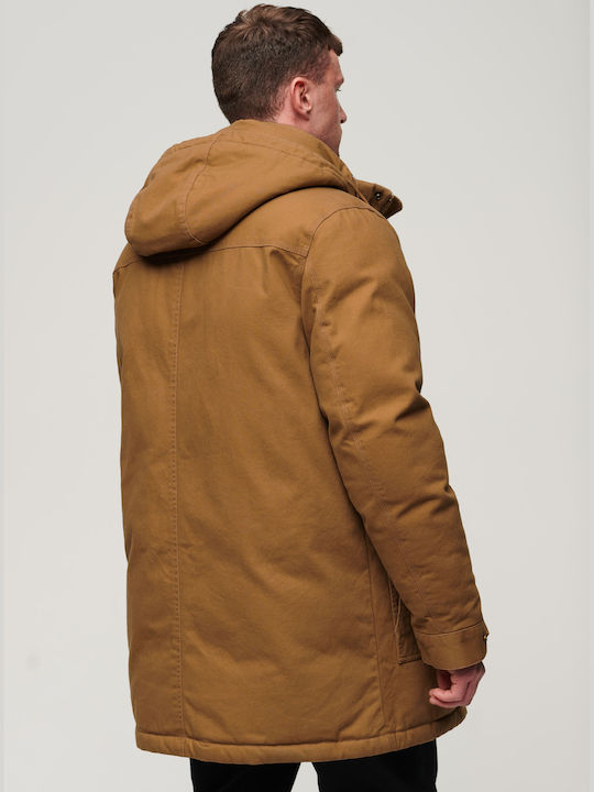 Superdry Herren Winter Jacke Parka Rust Brown