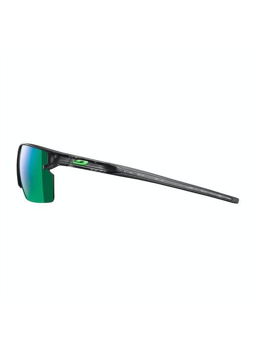 Julbo Sunglasses with Black Plastic Frame and Green Mirror Lens J5191120