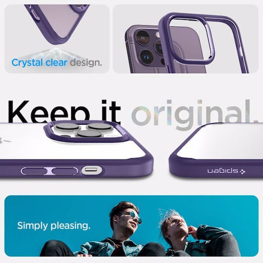 Spigen Ultra Hybrid Zero Back Cover Plastic Transparent Purple (iPhone 14 Pro)