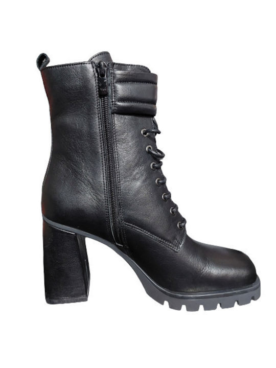 Fardoulis Leather Women's Ankle Boots Black