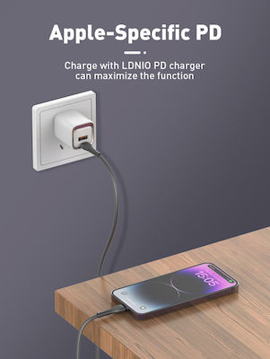 Ldnio LC672L USB-C zu Lightning Kabel 30W Blau 2m