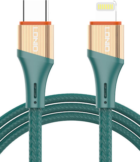 Ldnio LC631 Braided USB-C to Lightning Cable 30W Green 1m