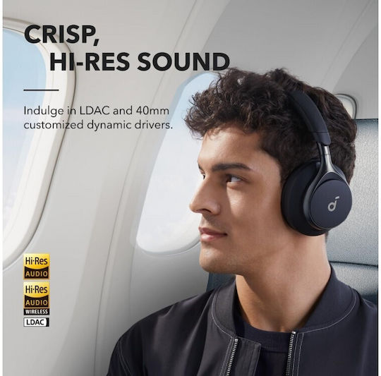 Anker Space One Wireless / Wired Over Ear Headphones with 55 hours of Operation Black