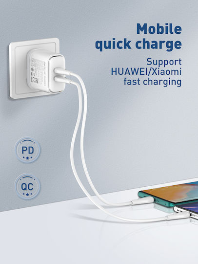 Ldnio USB 2.0 Cable USB-C Male - USB-C 65W PD Green 1m LC611C