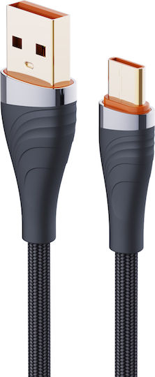 Ldnio LS691 Braided USB 2.0 Cable USB-C male - USB-A 30W Γκρι 1m