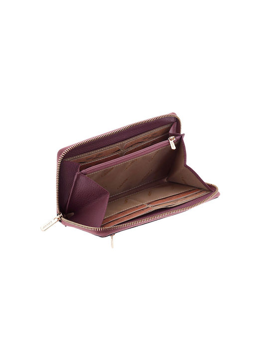 Lavor Large Leather Women's Wallet Cards with RFID Purple