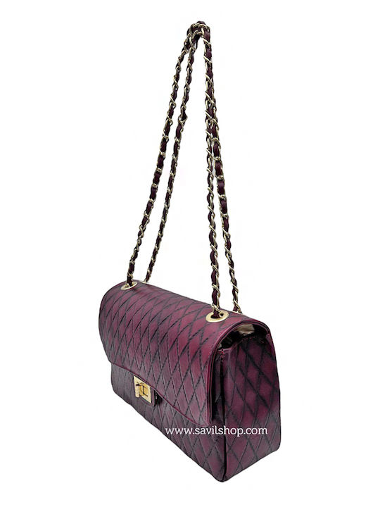 Savil Leather Women's Bag Shoulder Burgundy