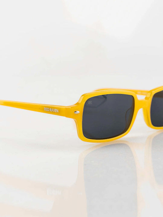 Red Raven Caldera Sunglasses with Yellow Acetate Frame and Yellow Polarized Lenses RR-1261519