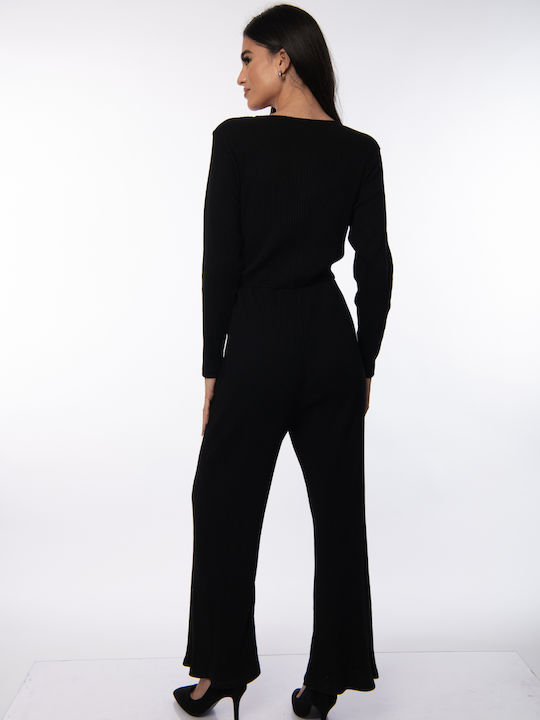Women's Long-sleeved One-piece Suit Black