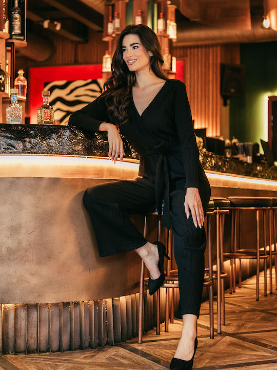 Women's Long-sleeved One-piece Suit Black