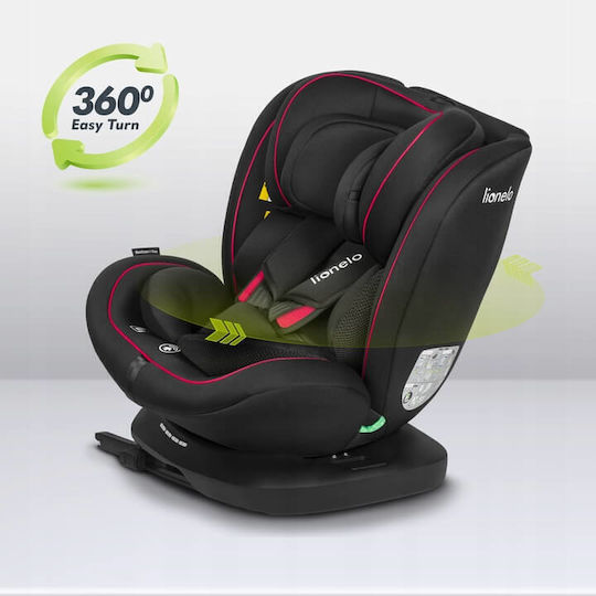Lionelo Bastian Детско Столче за Кола i-Размер с Isofix Черно сиво