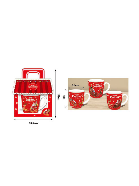 Christmas Mug Red L9xW8.5cm 1pcs