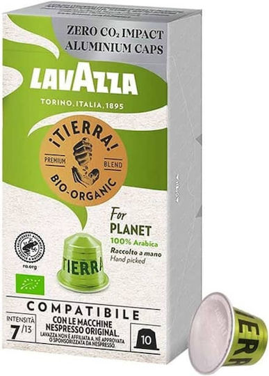 Lavazza Capsule Espresso Tierra Bio Organic Compatibile cu Mașina Nespresso 10capace