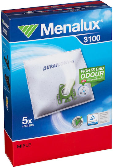 Menalux Vacuum Cleaner Bags 5pcs Compatible with Hoover Vacuum