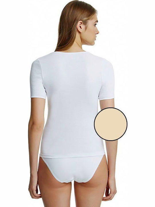 Simply You Women's Short Sleeve T-Shirt Beige