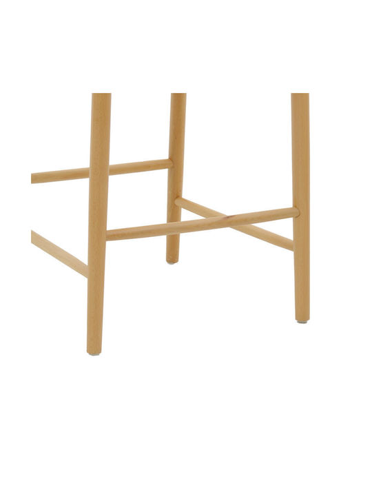 Wooden Garden Stool for Bar Outdoor Wishbone Natural 53x54x107cm