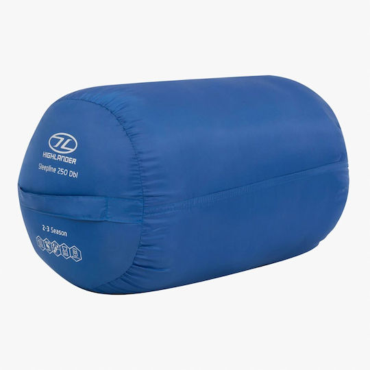 Highlander Sleeping Bag Διπλό 2 Εποχών 250 Μπλε