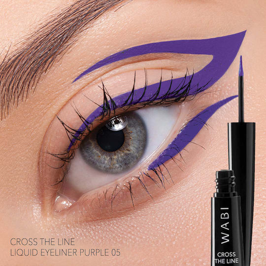 Wabi Beauty Cross Line Liquid Eye Liner Purple 05 4ml