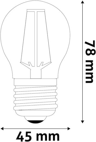 Avide Λάμπα LED 2.5W για Ντουί E27 Θερμό Λευκό