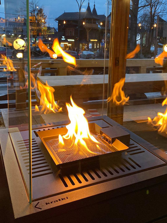 Kratki Patio Kamin Draußen Gusseisen Schwarz
