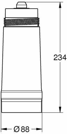 Grohe Резервен филтър за вода за кран от активен въглен S-size