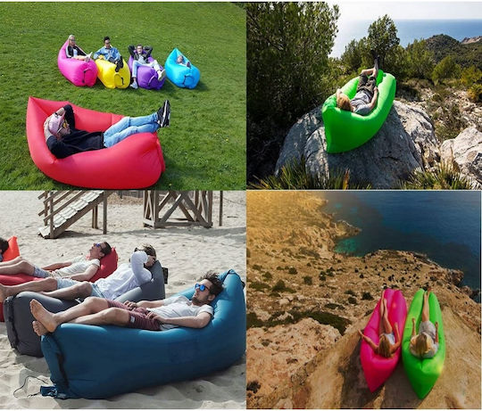 Korbi Φουσκωτό Lazy Bag Γαλάζιο 190cm