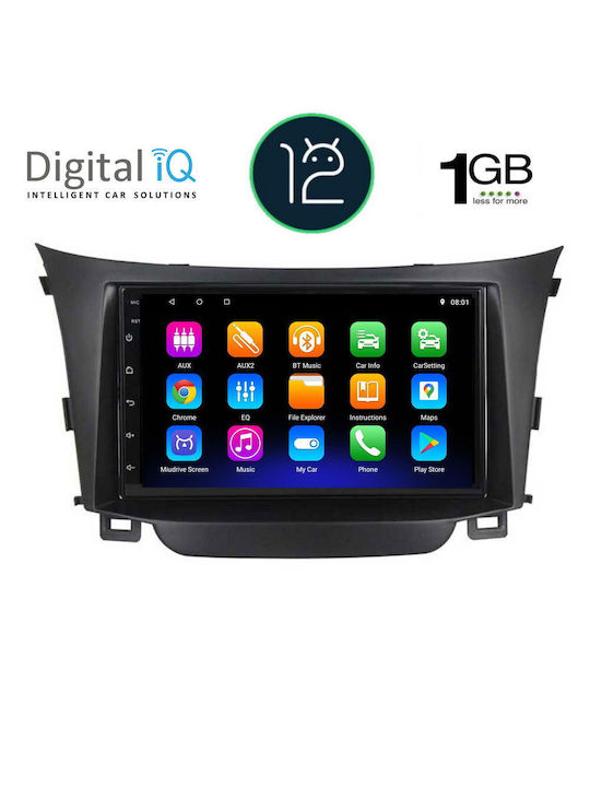 Digital IQ Car Audio System for Audi A7 Hyundai i30 2012-2017 (Bluetooth/USB/WiFi/GPS) with Touchscreen 9"