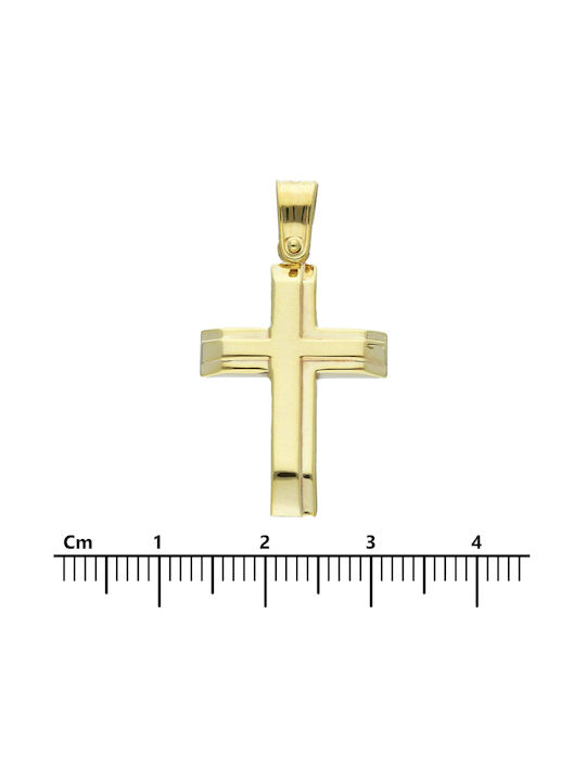 Mentzos Men's Gold Cross 14K Code