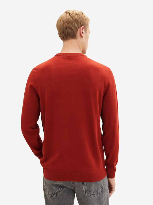 Tom Tailor Men's Long Sleeve Sweater Terracota