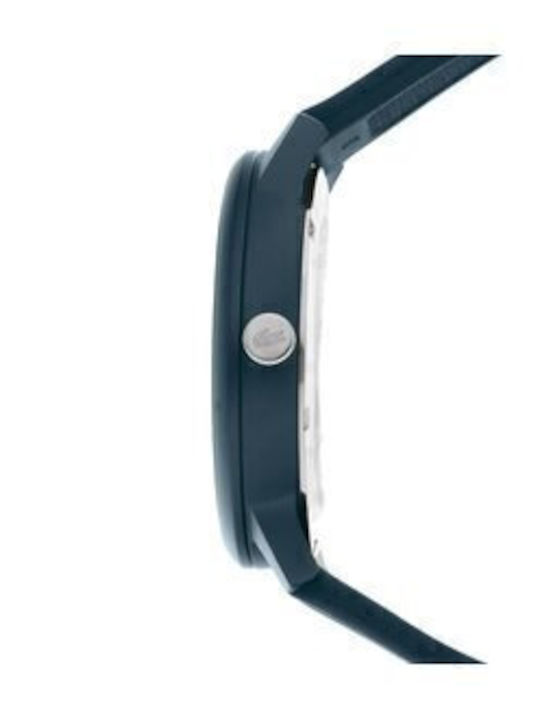 Lacoste Herrenuhr 28mm Batterie mit Blau Kautschukarmband