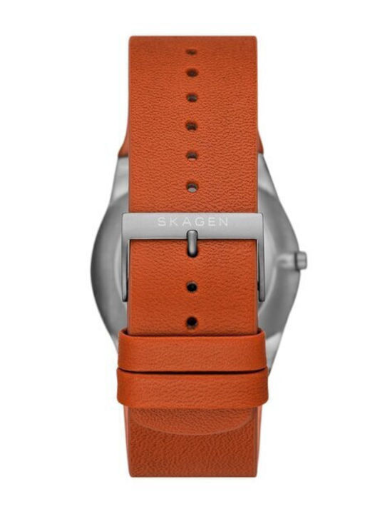 Skagen Melbye Ρολόι Μπαταρίας με Δερμάτινο Λουράκι Skagen Melbye Ρολόι Μπαταρίας με Δερμάτινο Λουράκι