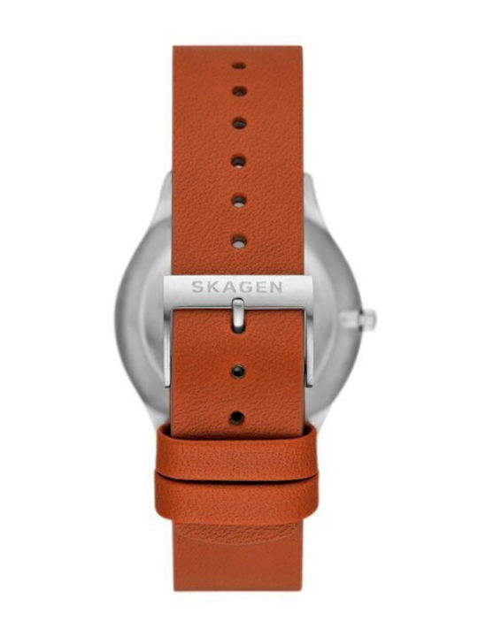 Skagen Sundby Ρολόι Μπαταρίας με Δερμάτινο Λουράκι Skagen Sundby Ρολόι Μπαταρίας με Δερμάτινο Λουράκι