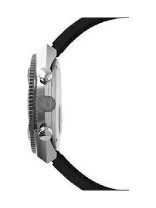 Timex Ανδρικό Ρολόι 40mm Χρονογράφος Μπαταρίας με Μαύρο Καουτσούκ Λουράκι