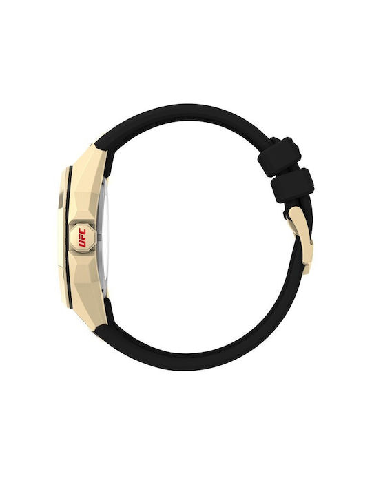 Timex Ufc Street Ανδρικό Ρολόι Μπαταρίας με Χρυσό Καουτσούκ Λουράκι