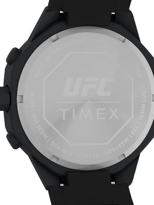 Timex Men's Watch 45mm Battery with Black Rubber Strap