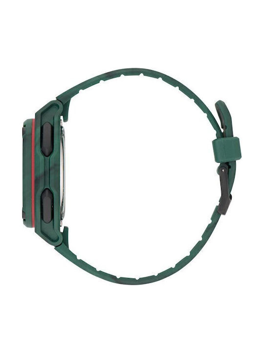 adidas City Tech Two Digital Men's Watch 45mm Battery with Green Rubber Strap