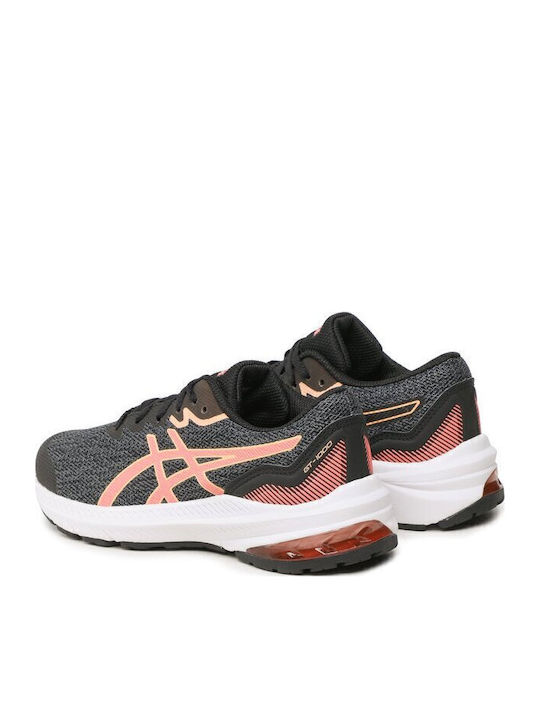 Gt-1000 11 GS Kids Sports Shoes Running with Laces Black / Papaya 009