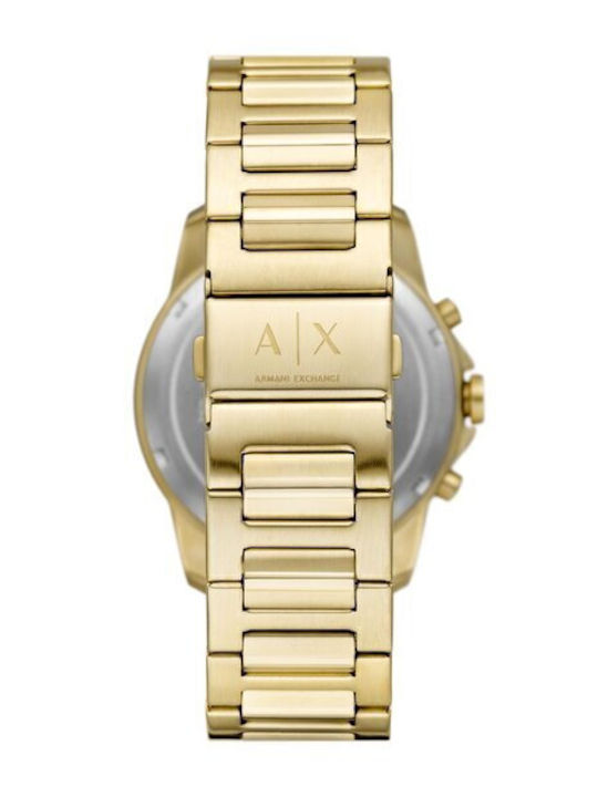 Armani Exchange Women's Watch 44mm Chronograph Battery with Gold Stainless Steel Bracelet