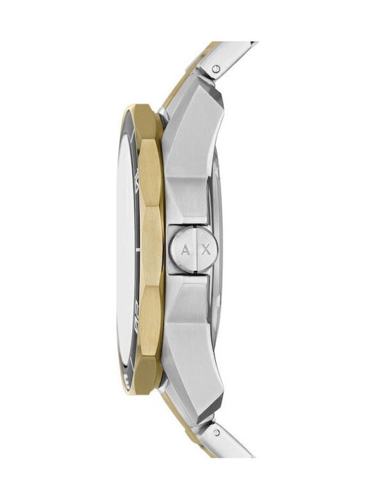 Armani Exchange Γυναικείο Ρολόι 44mm Μπαταρίας με Ασημί Μεταλλικό Μπρασελέ
