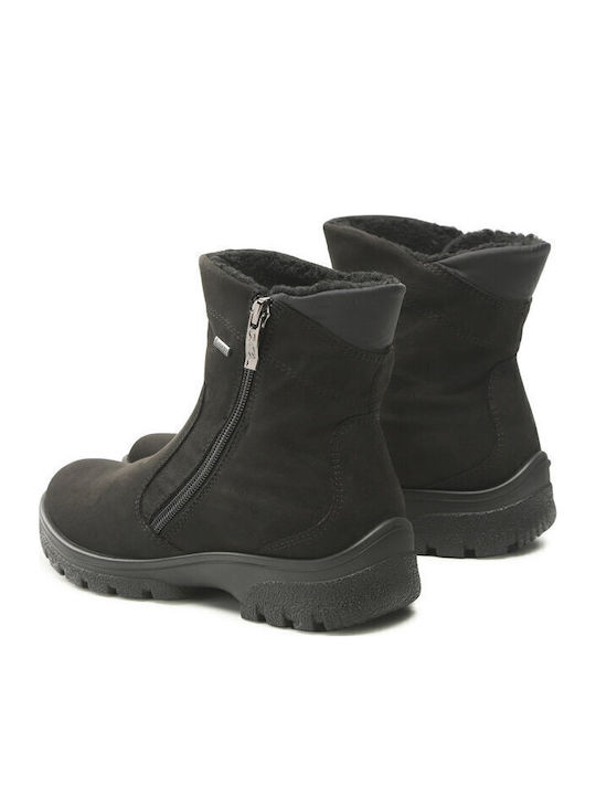 Leather Women's Ankle Boots Black
