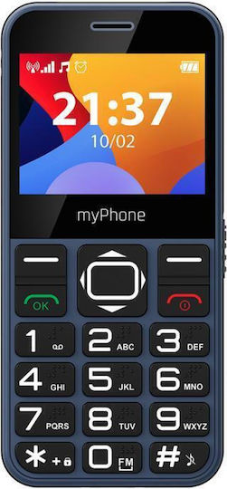 MyPhone Halo 3 Single SIM Κινητό με Μεγάλα Κουμπιά (Αγγλικό Μενού) Μπλε