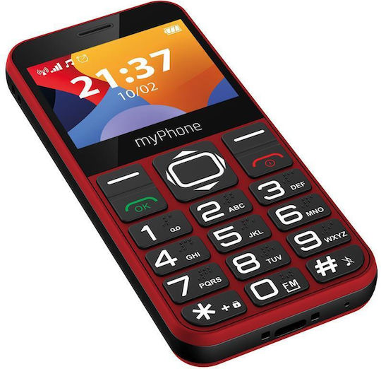 MyPhone Halo 3 Single SIM Κινητό με Μεγάλα Κουμπιά (Αγγλικό Μενού) Κόκκινο