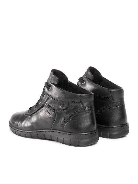 Leder Damen Chelsea Stiefeletten Schwarz