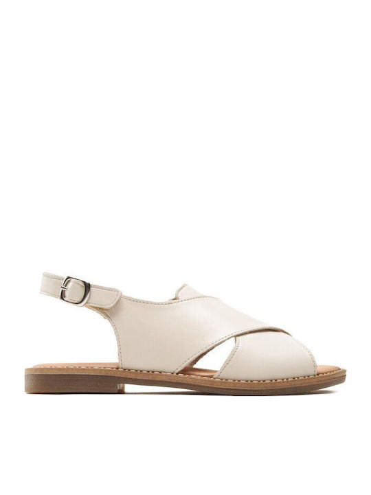 Flache Sandalen für Damen in Beige Farbe