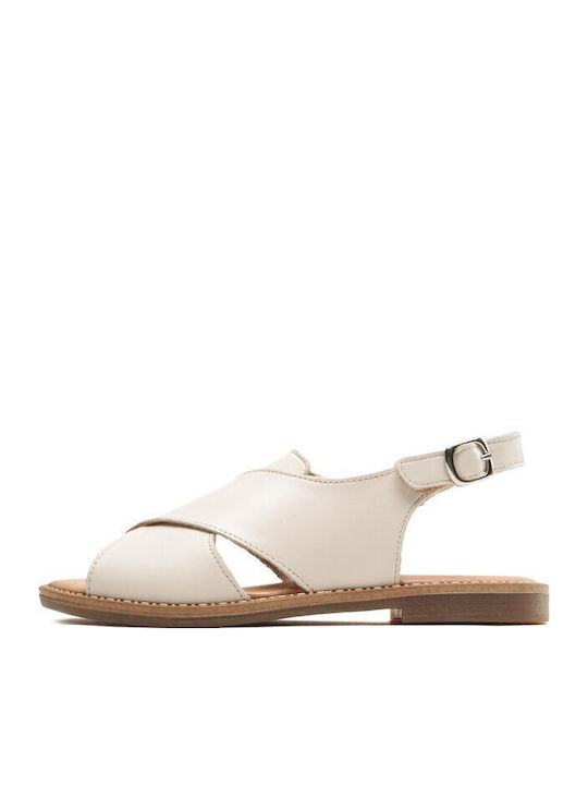 Flache Sandalen für Damen in Beige Farbe